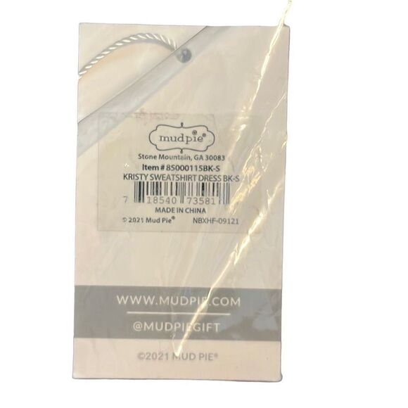 MudPie Kristy black sweatshirt dress. Size small. New in package. - Picture 4 of 4